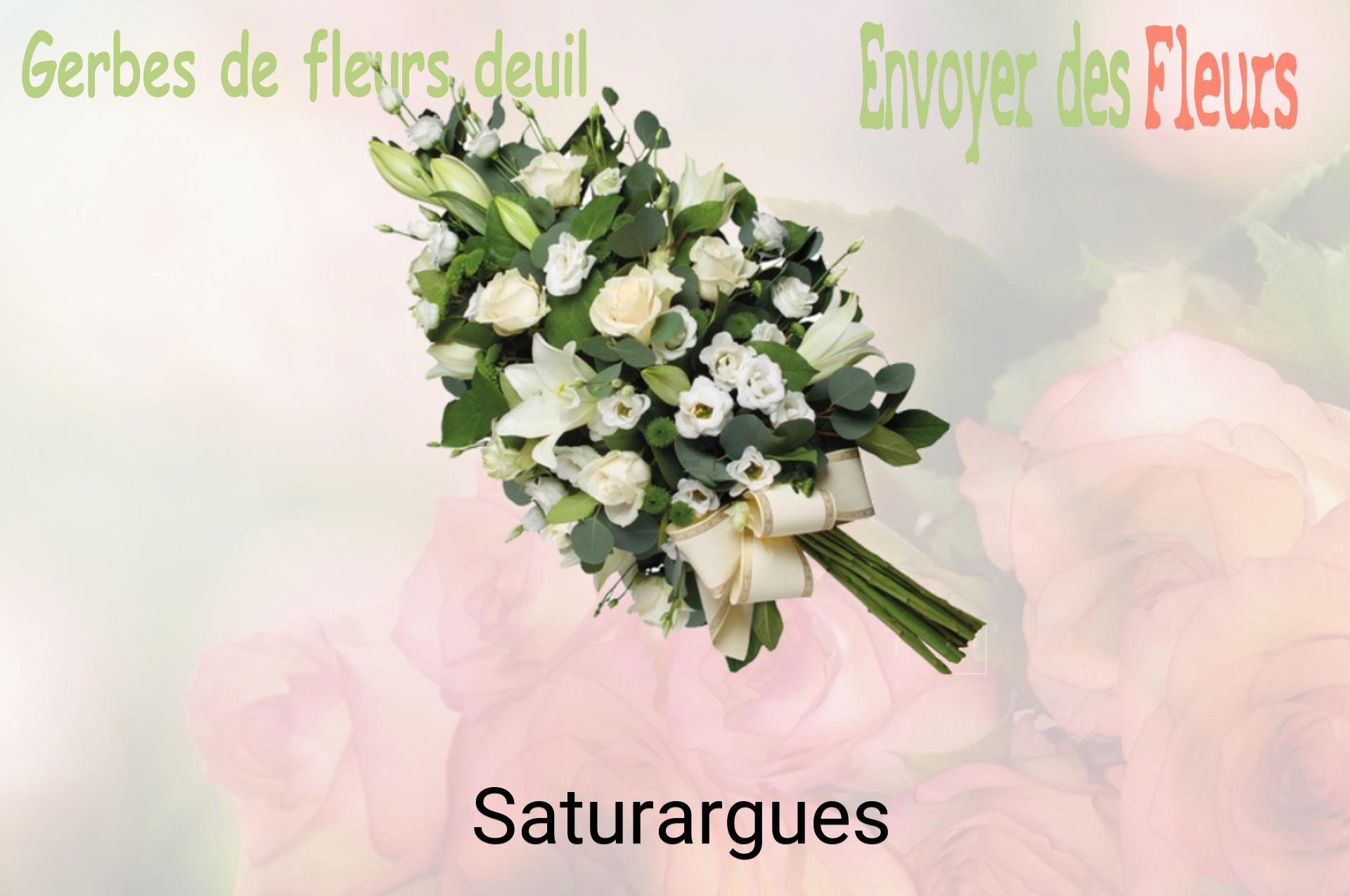 Gerbe de fleurs de deuil livrée à Saturargues